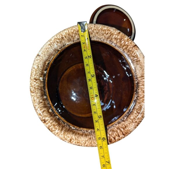 Hull Cookie Jar with Lid Oven Proof Brown Drip Glazed Ceramic Pottery with Lid - Picture 16 of 16